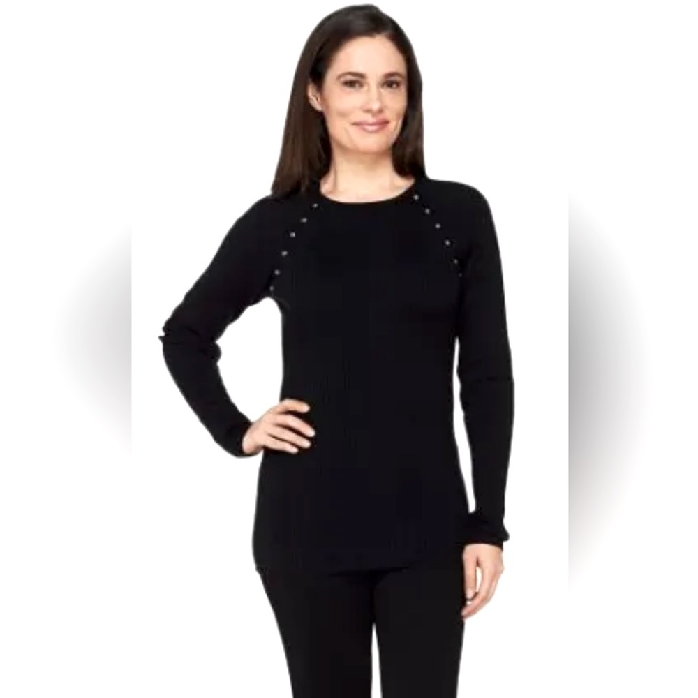 SA by Seth Aaron Sweater with Stud Detail NWOT XS QVC $46.50